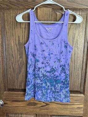 Eddie Bauer Purple Printed Tank Top
